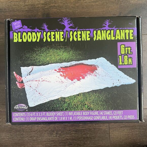 NIB Bloody Crime Scene Halloween Party Haunted House Decoration Prop Scary Fun - Picture 1 of 6